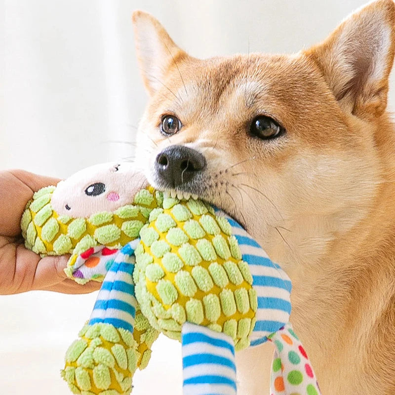 Interactive Squeaky Plush Pet Toy – Bite-Resistant Fun