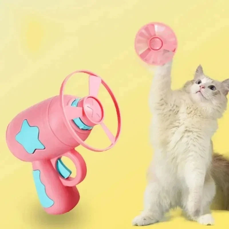 Fun Cat Training Shooter: Interactive Flying Disc Toy