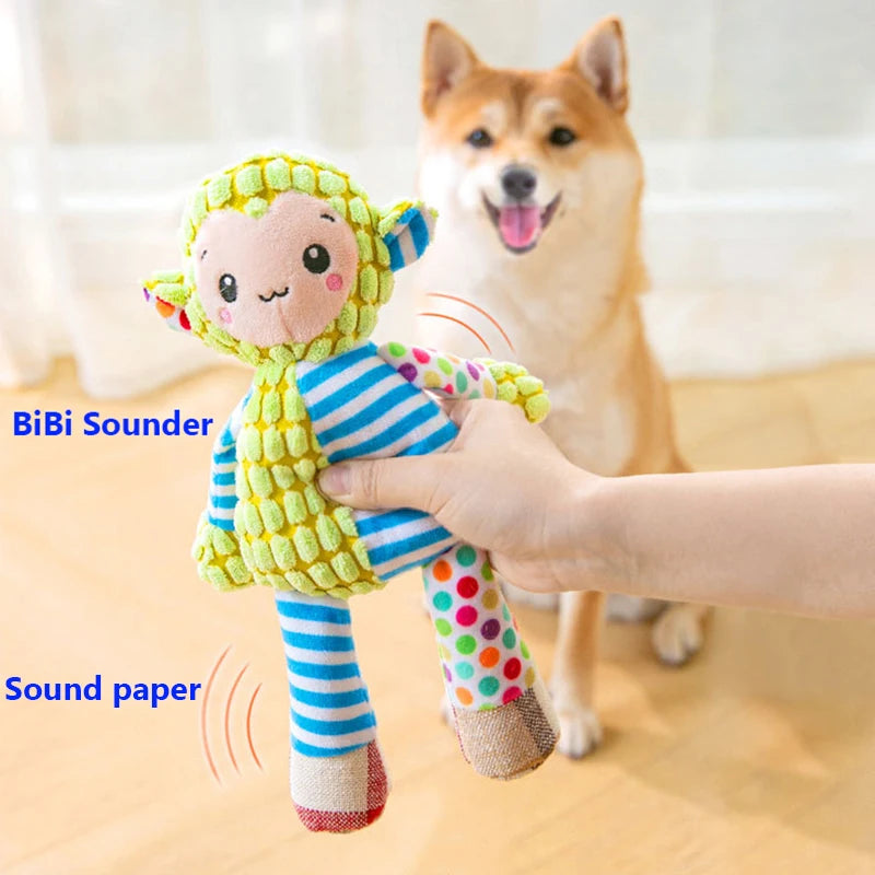Interactive Squeaky Plush Pet Toy – Bite-Resistant Fun