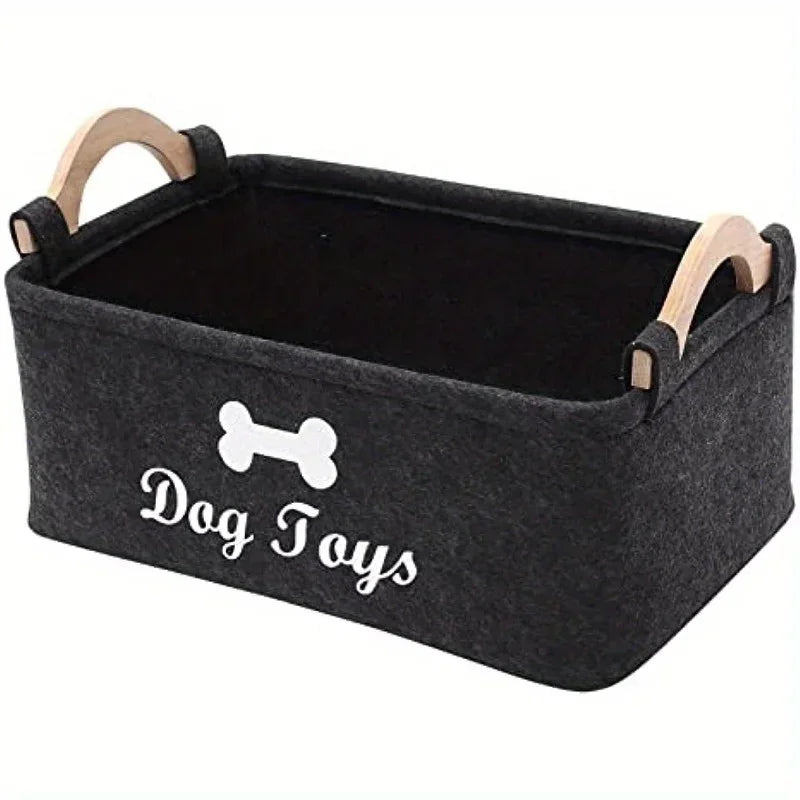 Felt Pet Toy Storage Basket – Durable &amp; Stylish Home Organizer