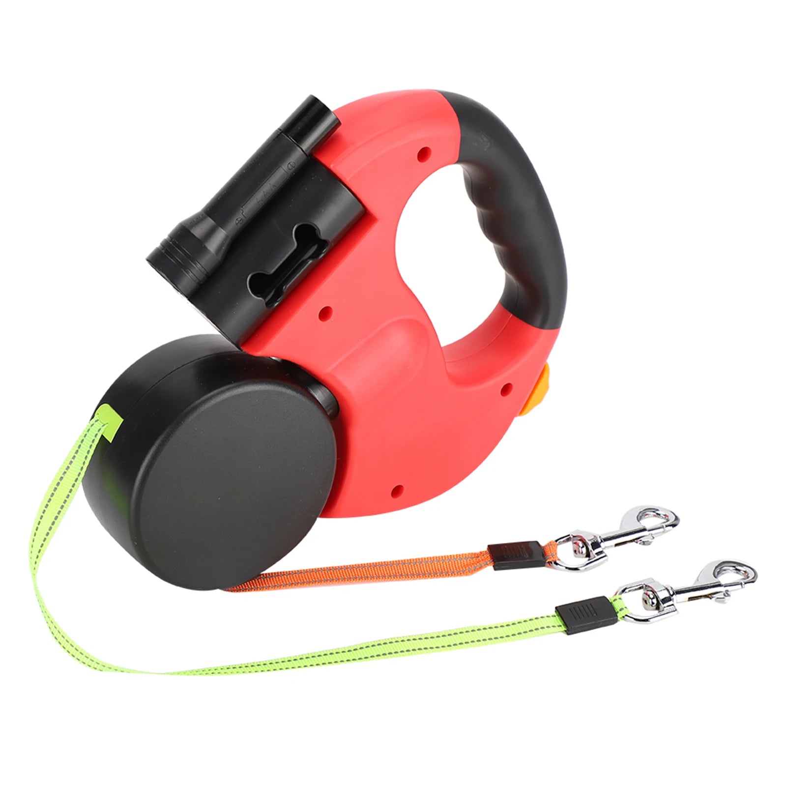 Dual-Head Smart Retractable Leash – Tangle-Free with LED Night Light