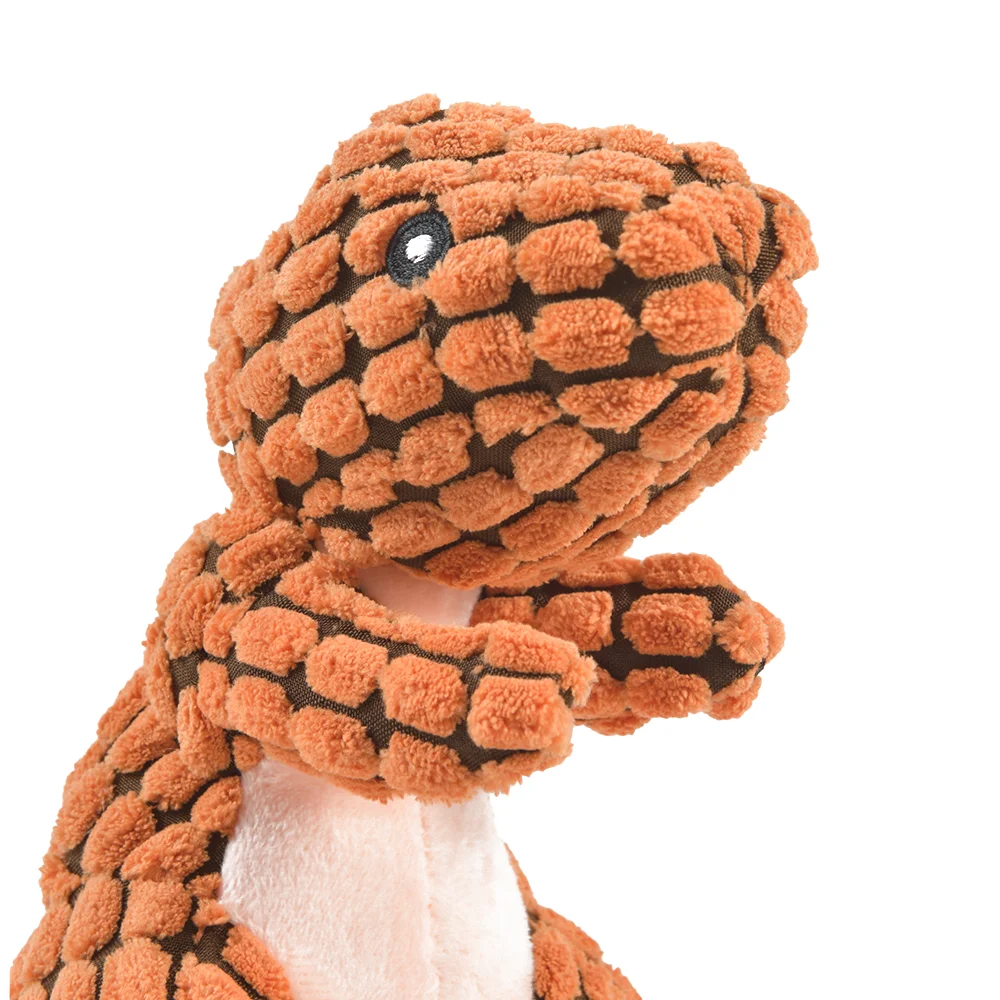 Cute Plush Dinosaur Interactive Toy for Small Dogs