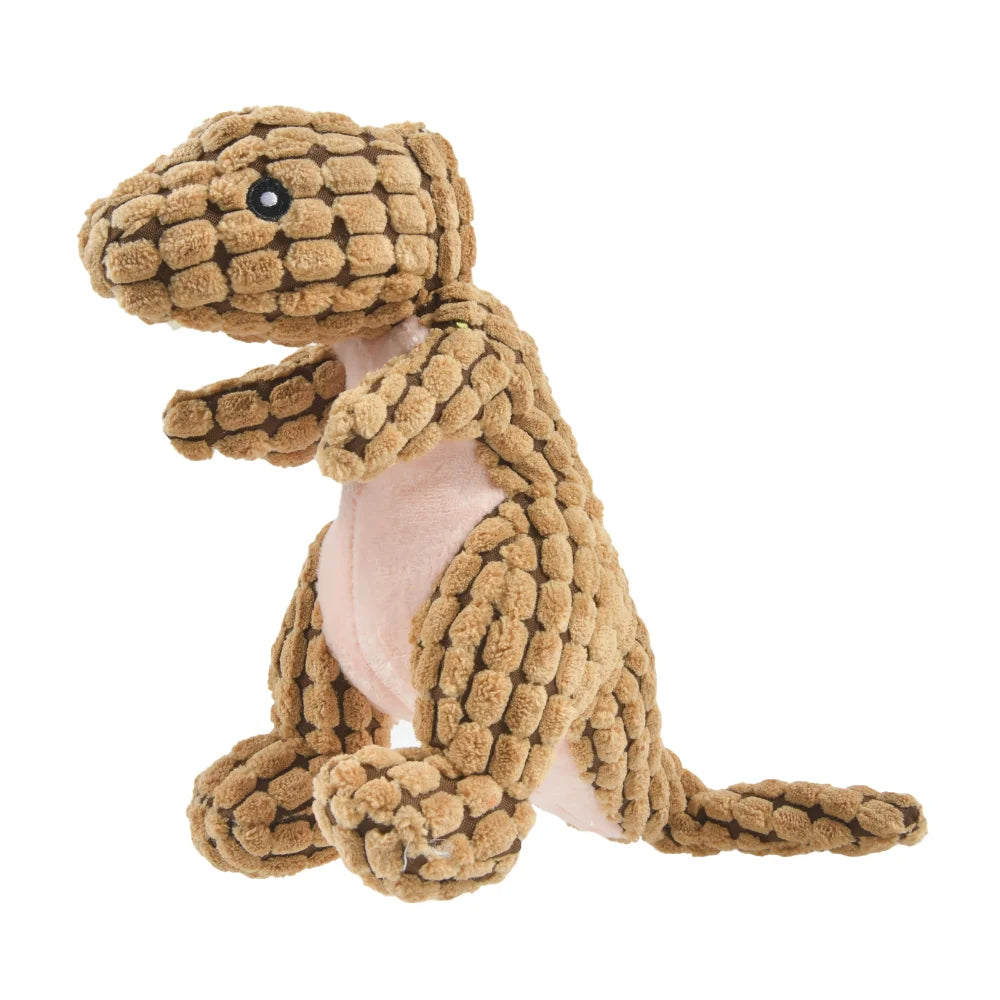 Cute Plush Dinosaur Interactive Toy for Small Dogs