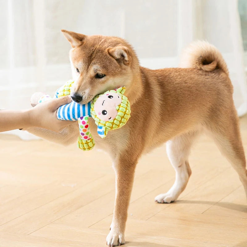 Interactive Squeaky Plush Pet Toy – Bite-Resistant Fun