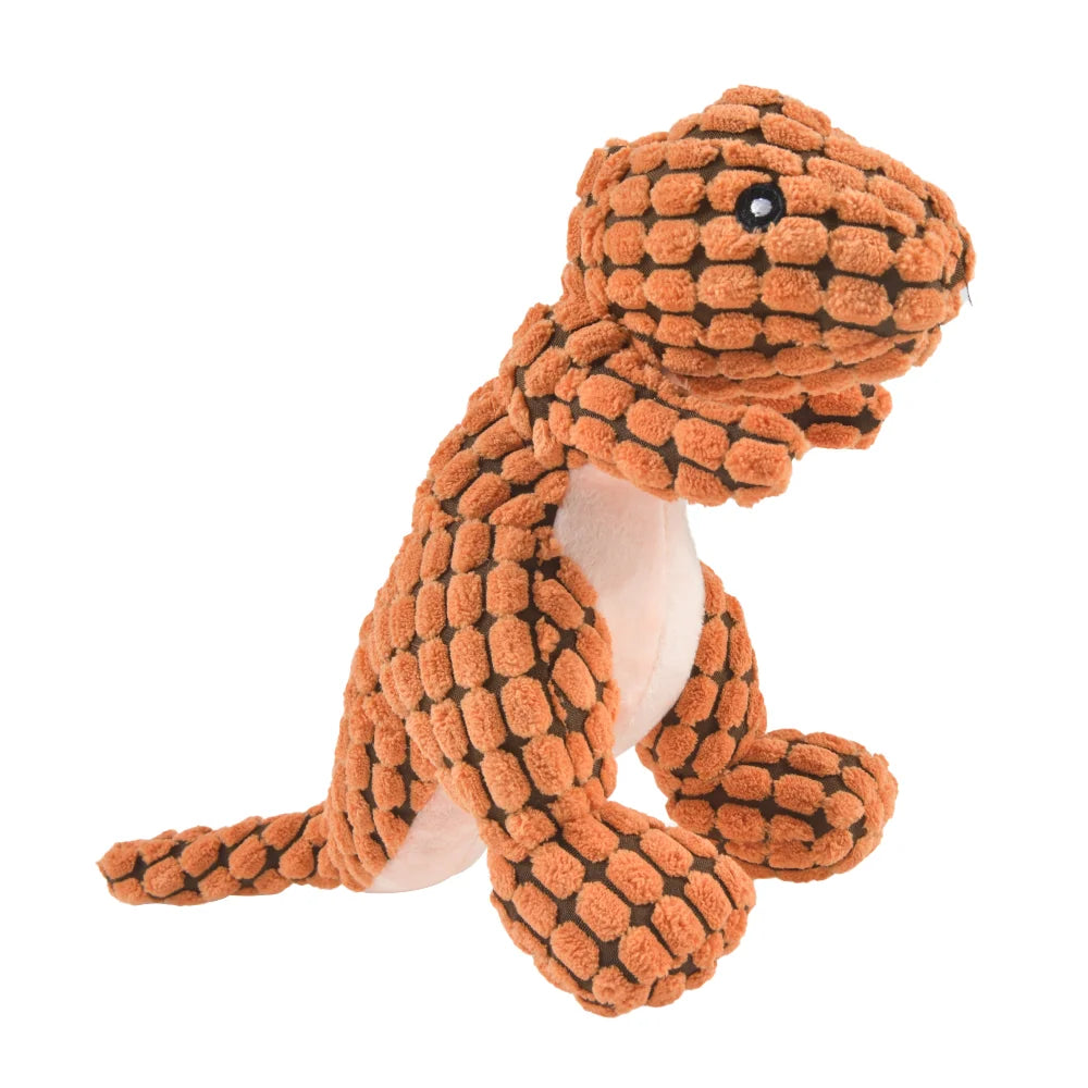 Cute Plush Dinosaur Interactive Toy for Small Dogs
