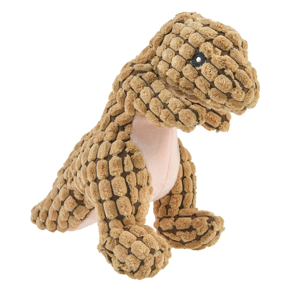 Cute Plush Dinosaur Interactive Toy for Small Dogs