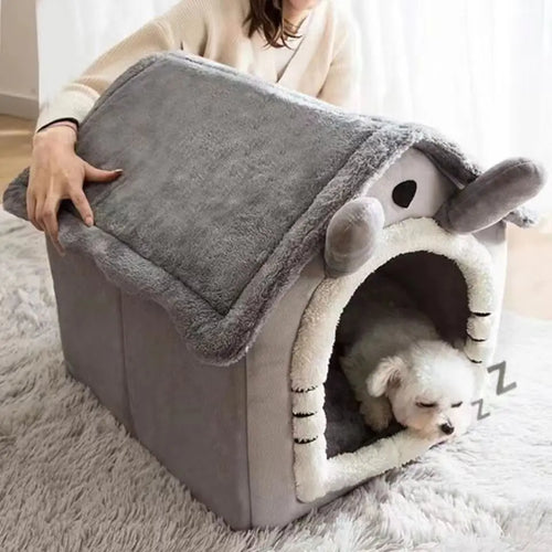 CozyNest™ All-Season Pet House Bed Warm • Soft • Washable • Secure Comfort