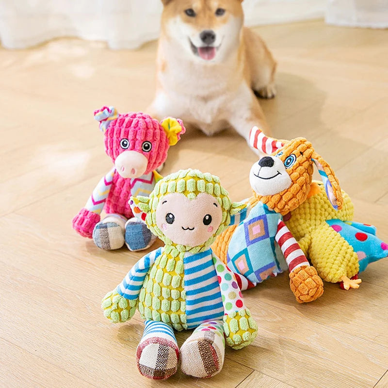 Interactive Squeaky Plush Pet Toy – Bite-Resistant Fun