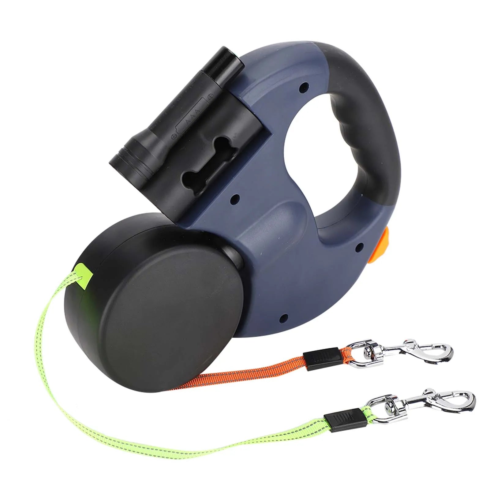 Dual-Head Smart Retractable Leash – Tangle-Free with LED Night Light