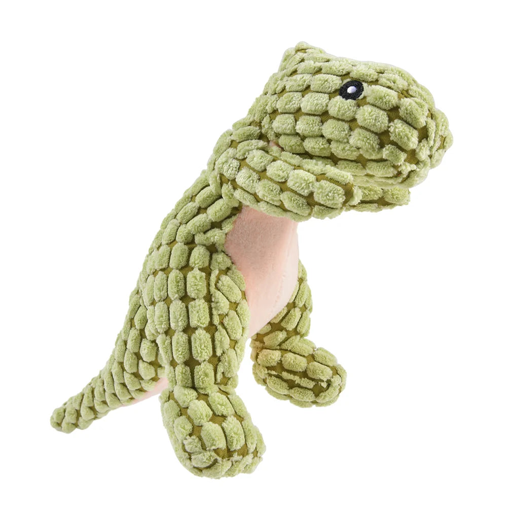 Cute Plush Dinosaur Interactive Toy for Small Dogs